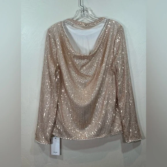 Grace Karin Sequin LongSleeve Open Back Party Top - Picture 6 of 16